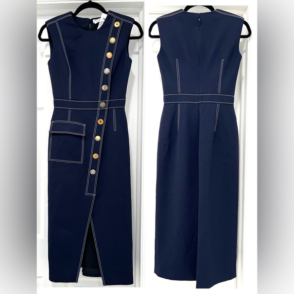 ALEXANDER MCQUEEN Nk Pencil Mini Dress (Blue) main image 0